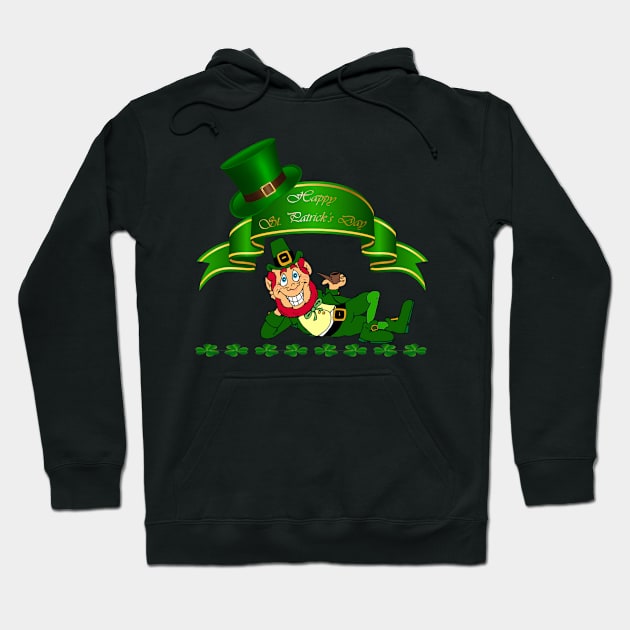 Saint Patricks Day Leprechaun T Shirt for proud Irish Shamrocks Hoodie by gdimido